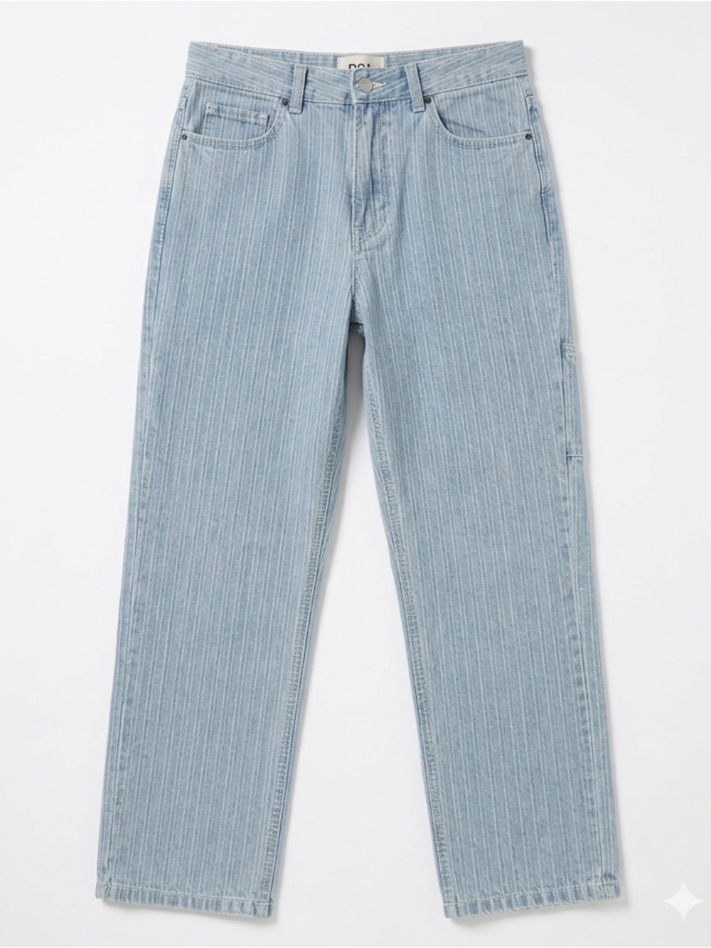 BDG Light Wash Pinstripe Straight Jeans